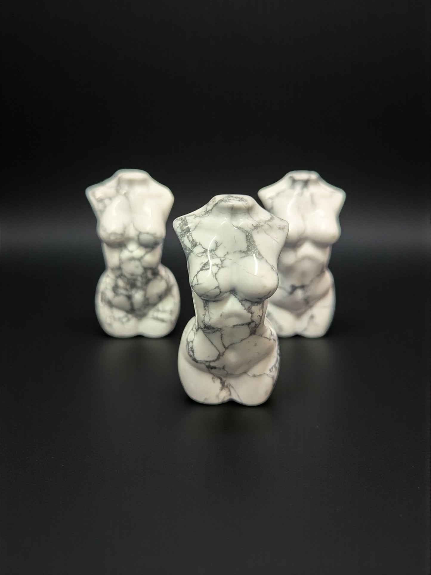 Howlite Carved Women's Torso