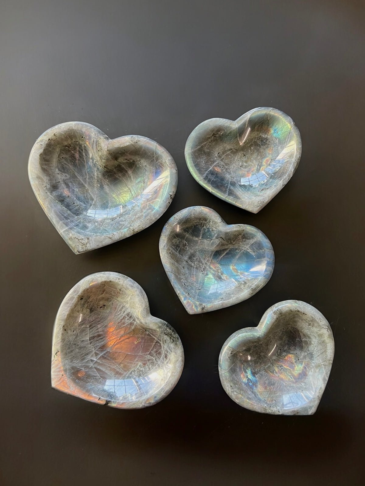 Labradorite Heart Bowls