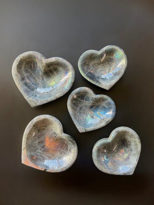 Labradorite Heart Bowls
