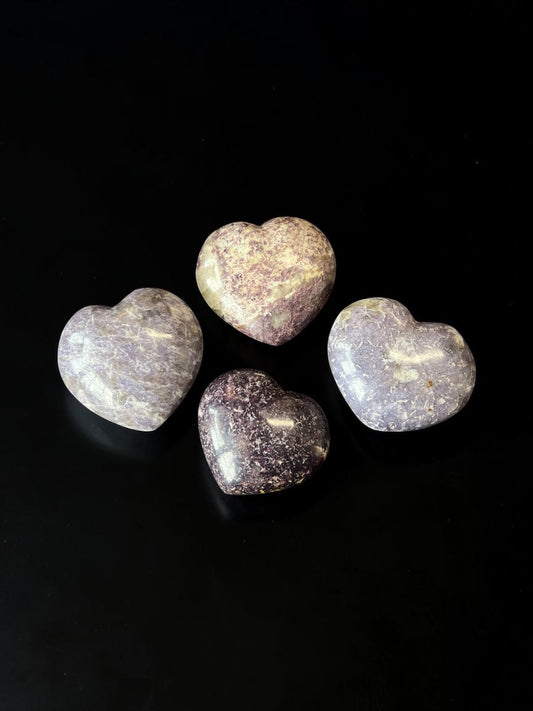 Lepidolite Hearts