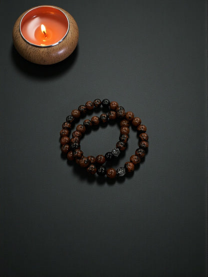 Mahogany Obsidian Bead Bracelets