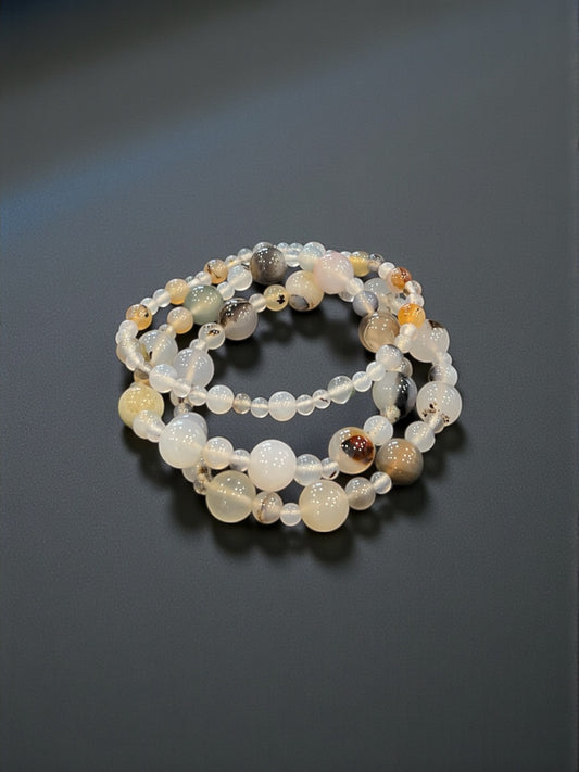 Montana Agate Bead Bracelets