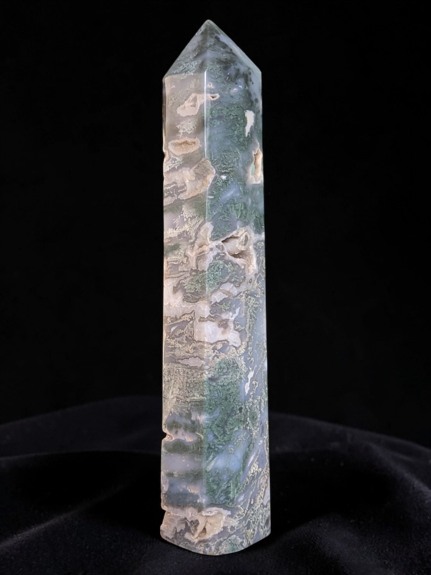Moss Agate Tower (Rare & Very Large)
