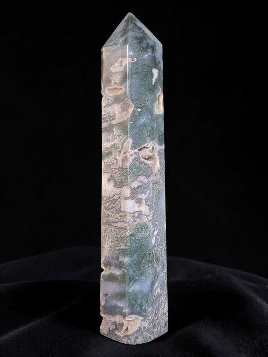 Moss Agate Tower (Rare & Very Large)