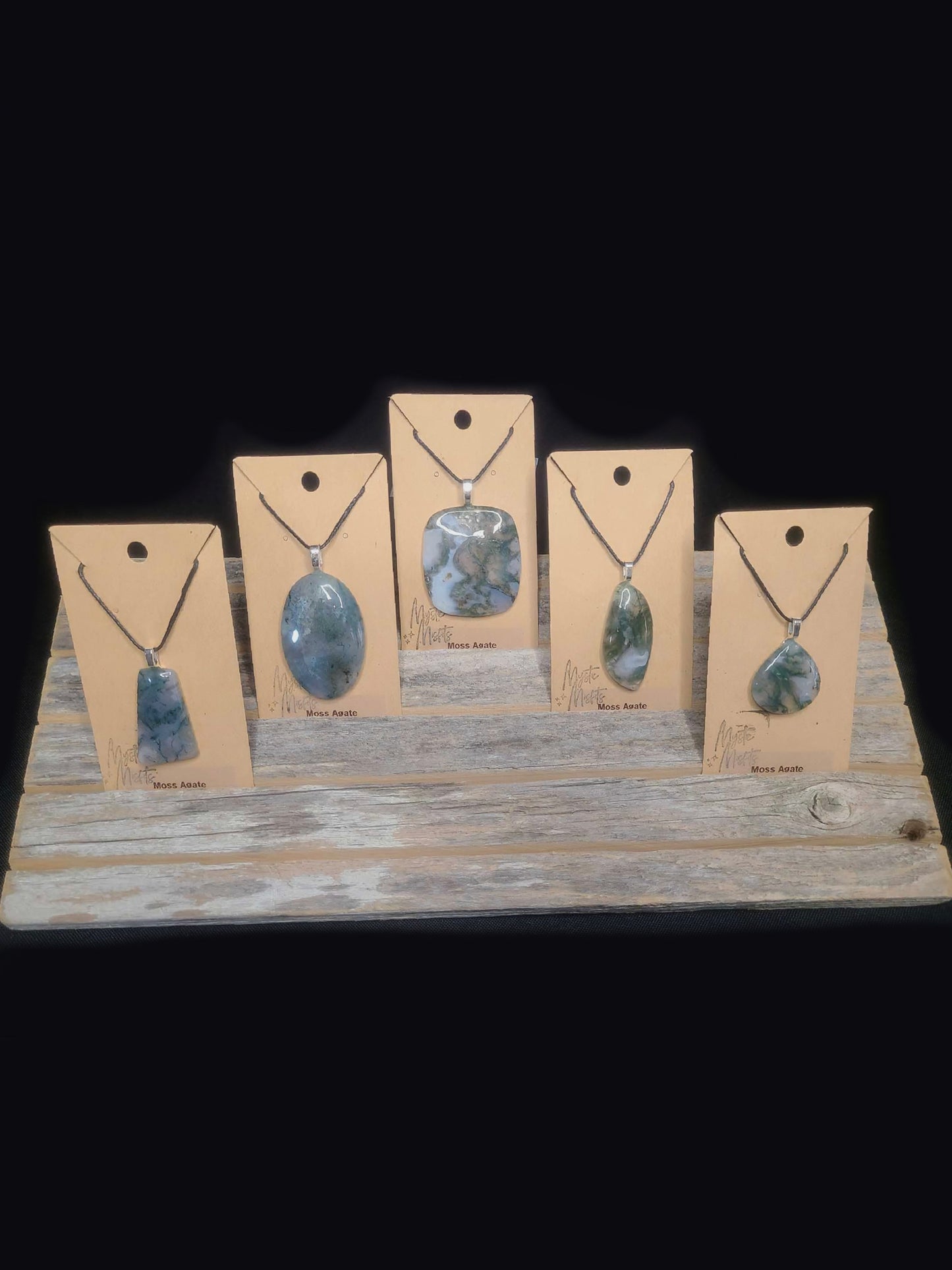 Moss Agate Pendants