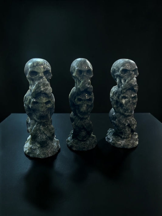 Nephrite Jade Skull Towers
