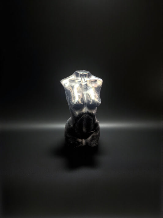 Black Obsidian Carved Women's Torso