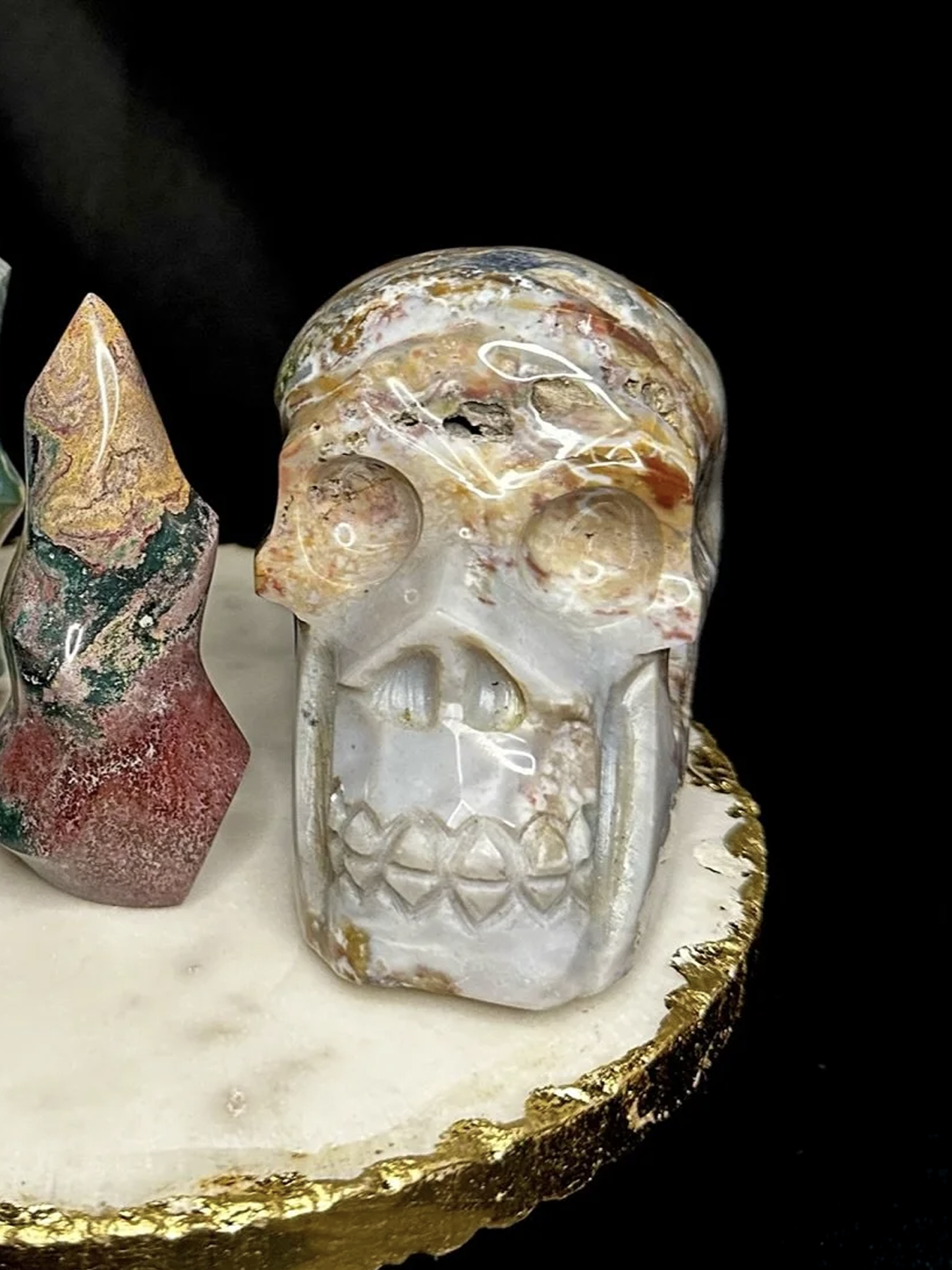 Ocean Jasper Skulls