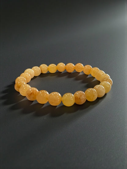 Orange Calcite Bead Bracelets