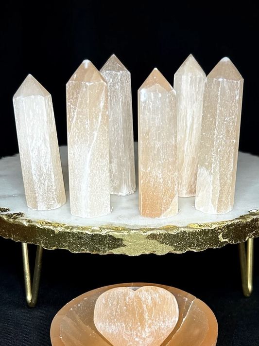 Orange Selenite Towers