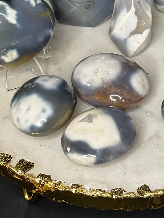 Orca Agate Palmstones