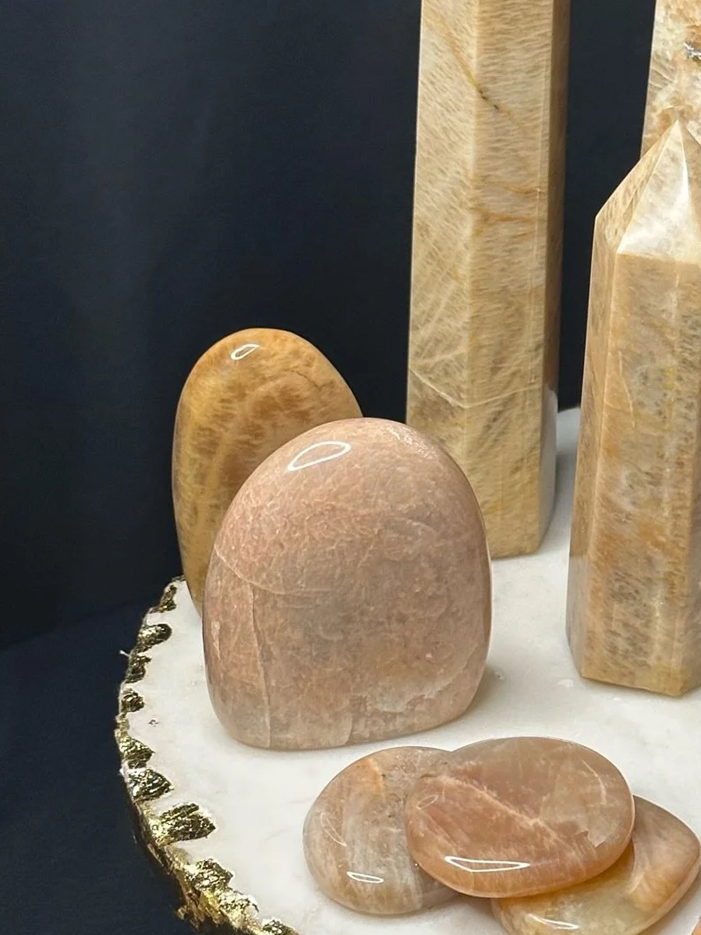 Peach Moonstone Freeforms