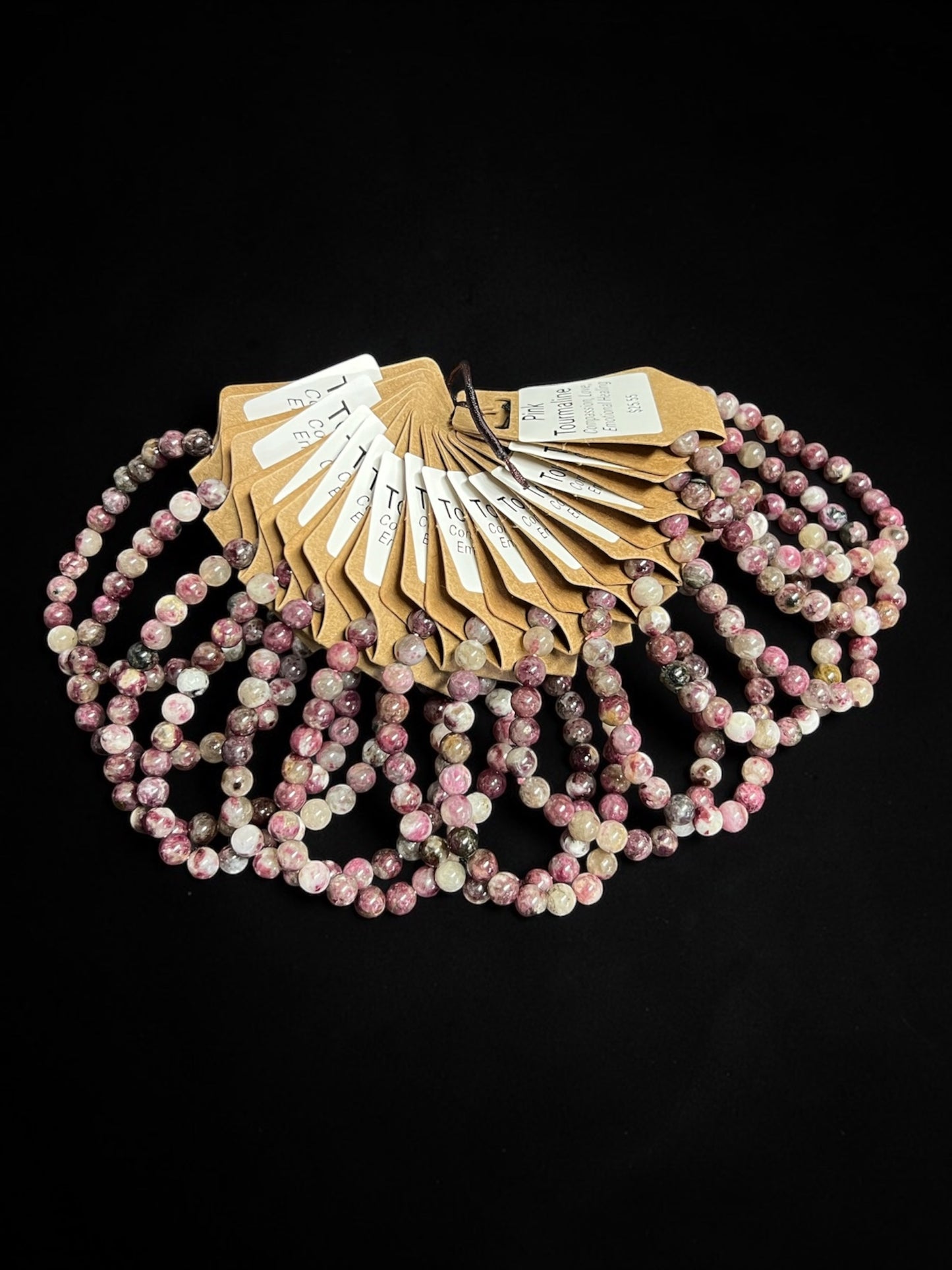 Pink Tourmaline Bead Bracelets