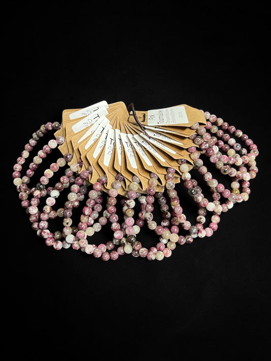 Pink Tourmaline Bead Bracelets