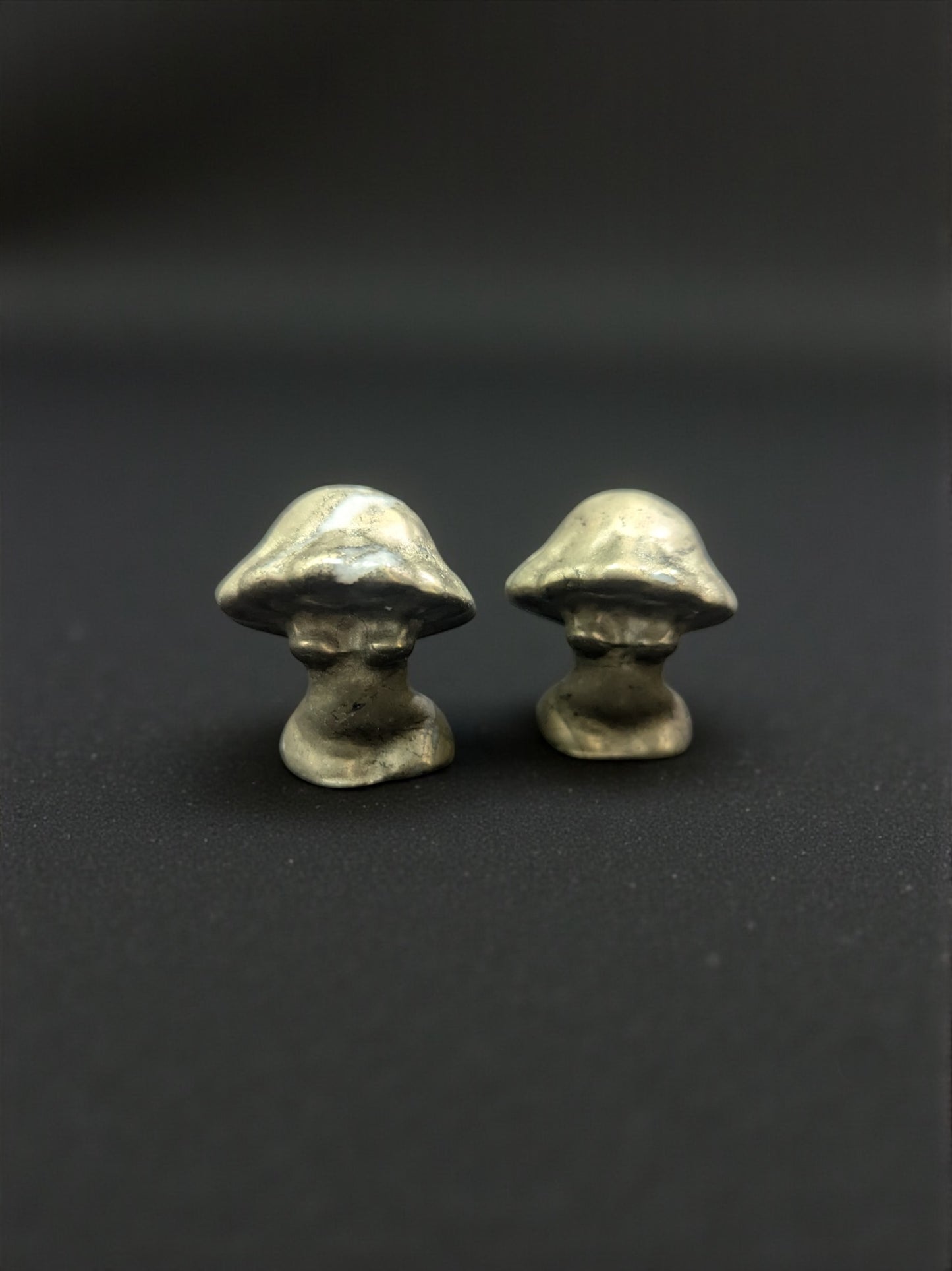 Pyrite Carved Mushroom Goddess