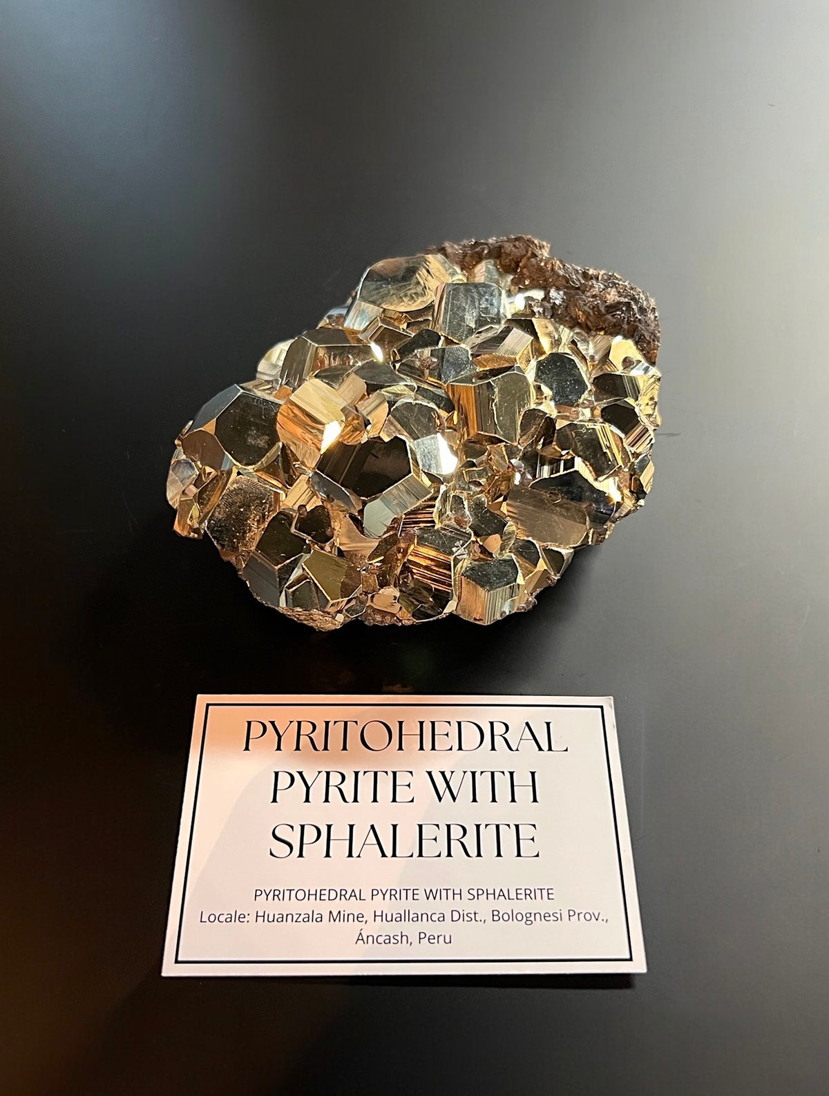 Pyritohedral Pyrite with Sphalerite