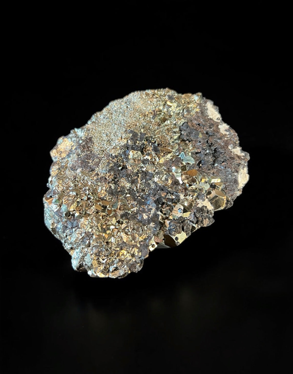 Pyritohedral Pyrite with Sphalerite