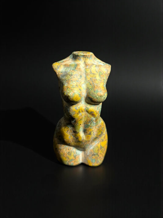 Rainforest Jasper Carved Women's Torso