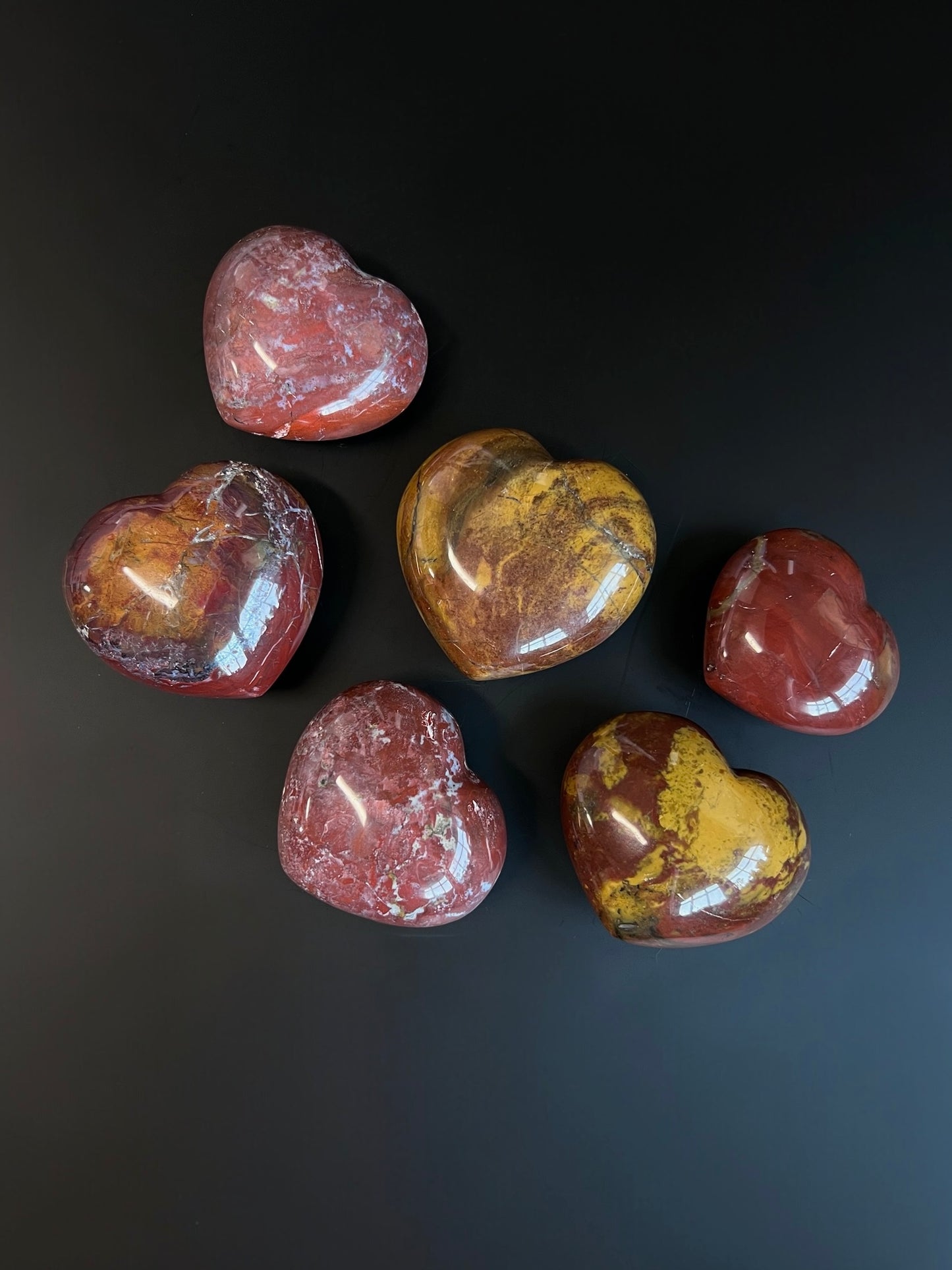 Red Jasper Hearts