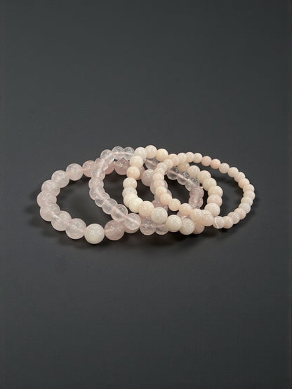Rose Quartz Bead Bracelets