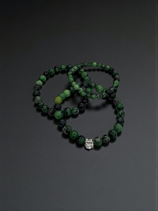 Ruby Zoisite Bead Bracelets