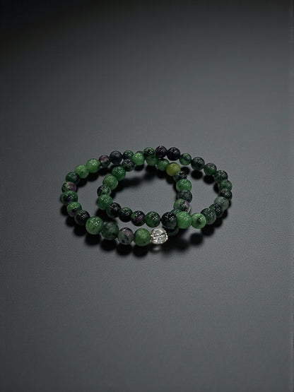 Ruby Zoisite Bead Bracelets