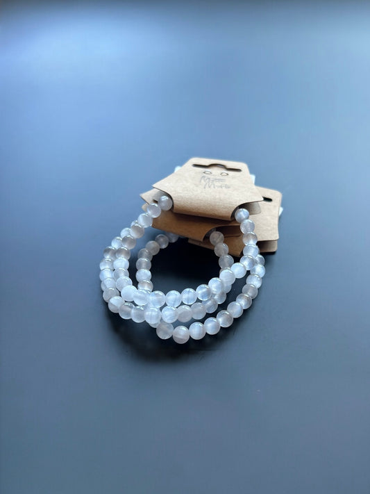 Selenite Bead Bracelets
