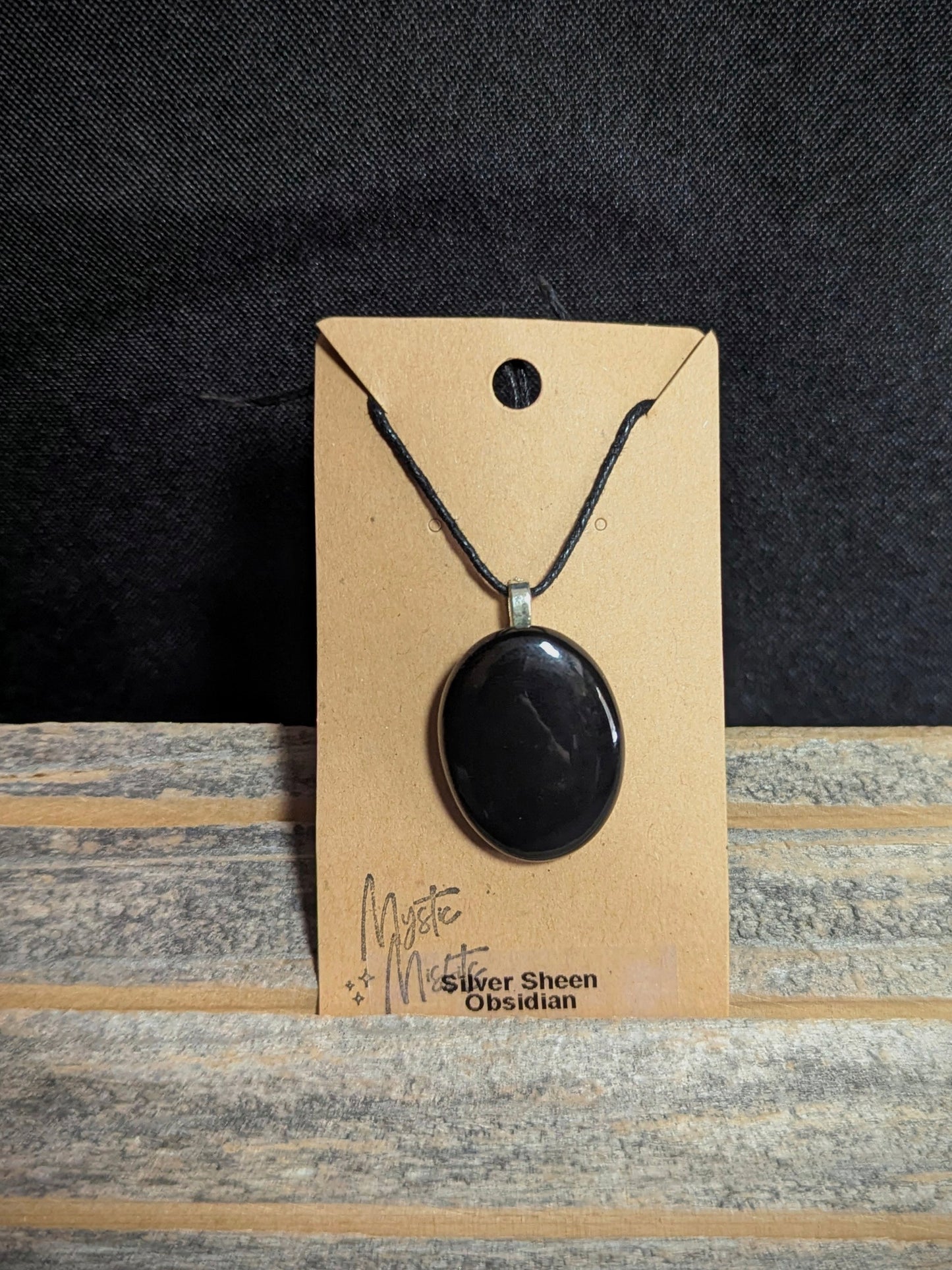 Silver Sheen Obsidian Pendants