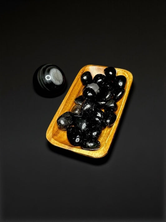 Silver Sheen Obsidian Spheres