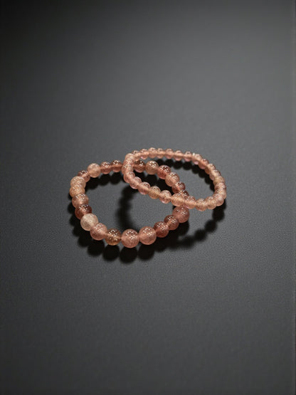 Strawberry Quartz Bead Bracelets