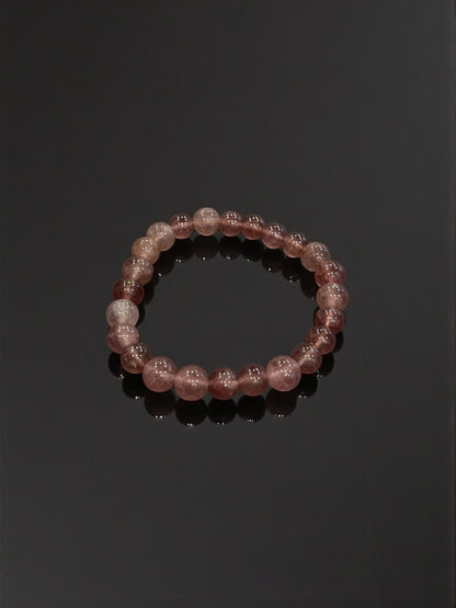 Strawberry Quartz Bead Bracelets