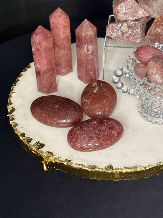 Strawberry Quartz Palmstones