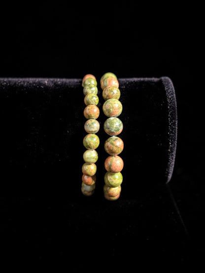 Unakite Bead Bracelets