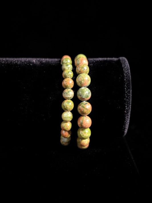 Unakite Bead Bracelets