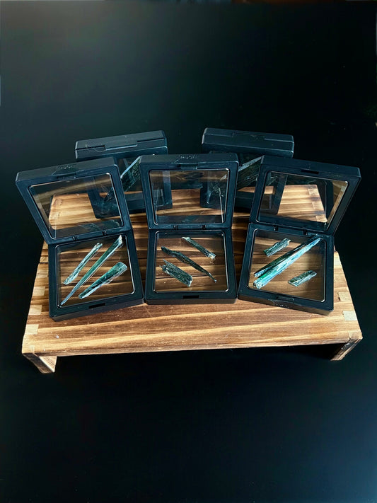 Vivianite Raw in Display Frames