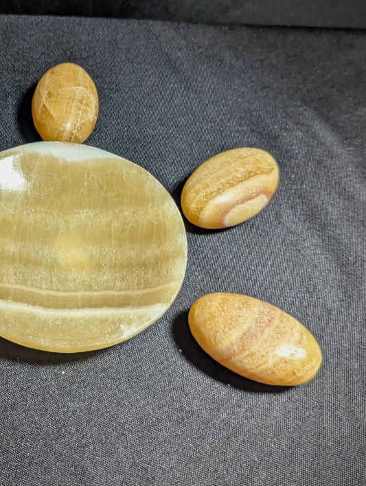 Yellow Banded Calcite Palmstones