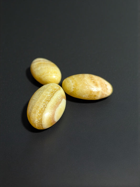 Yellow Banded Calcite Palmstones