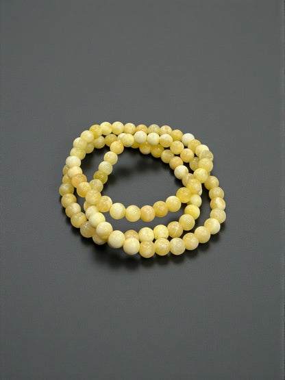 Yellow Calcite Bead Bracelets