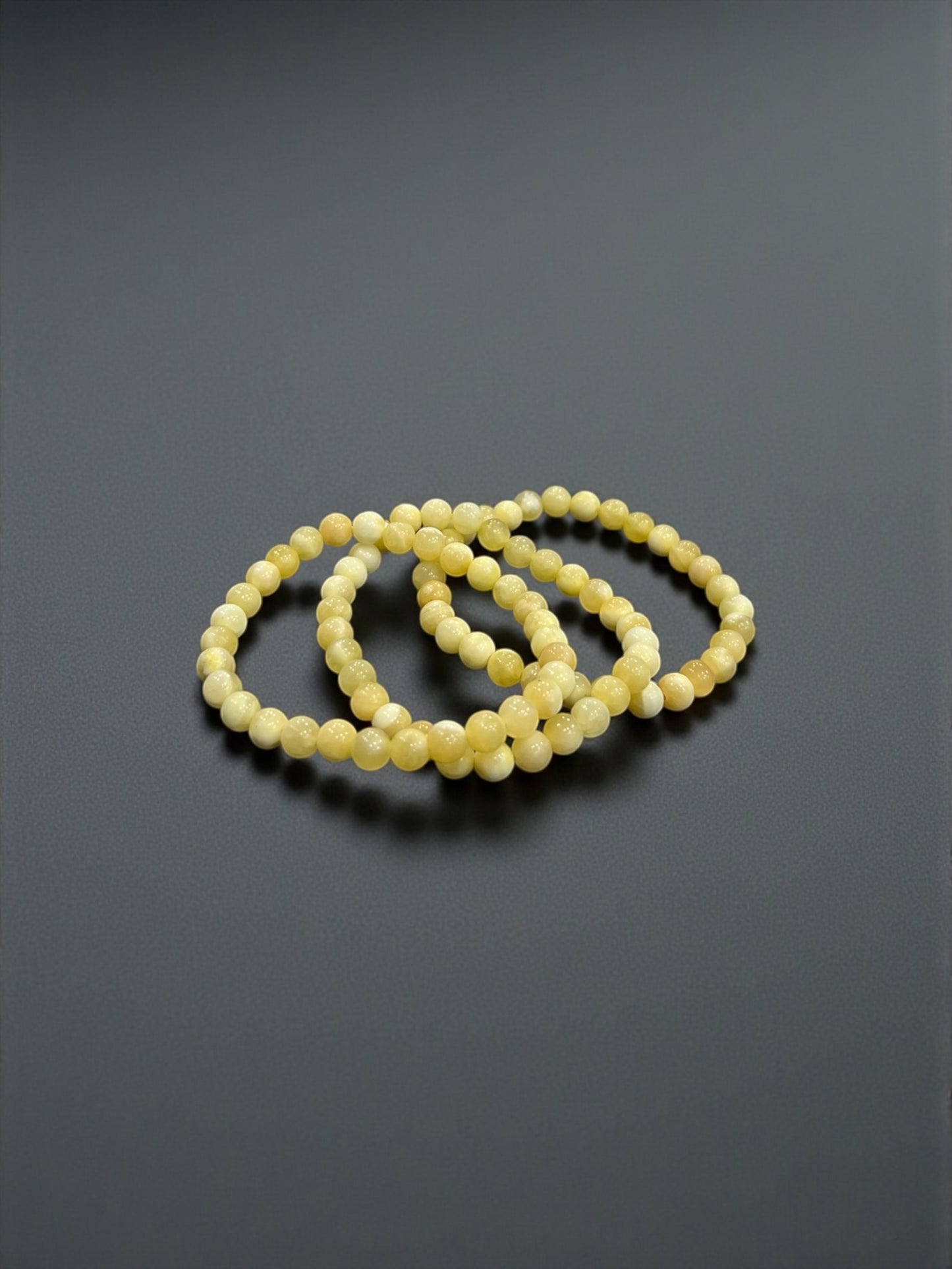 Yellow Calcite Bead Bracelets