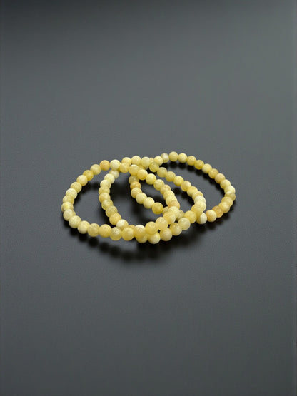 Yellow Calcite Bead Bracelets