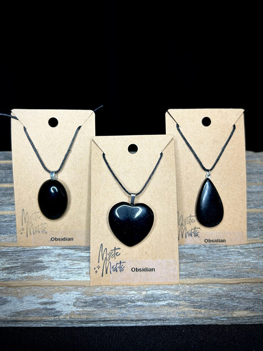 Obsidian Pendants