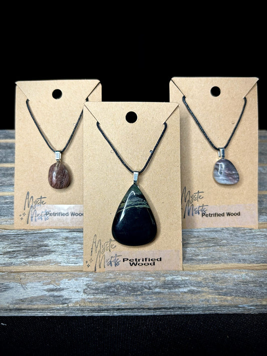 Petrified Wood Pendants